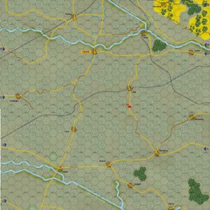 Mapa do planszowej gry wojennej Arnhem 1944