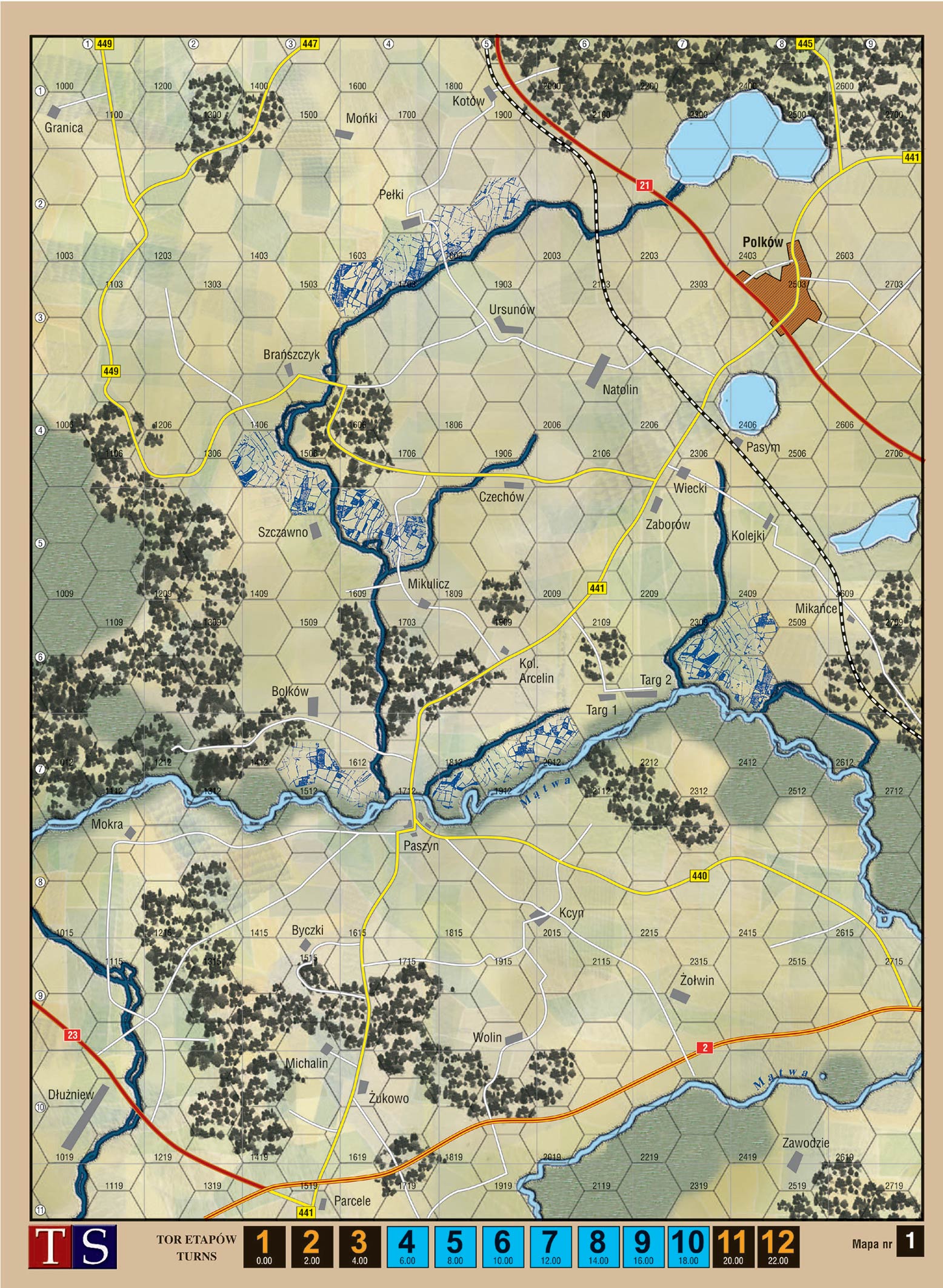 Mapa do gry wojenne Wojska Obrony Terytorialnej