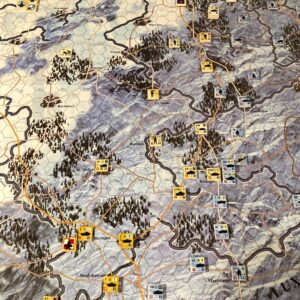 Mapa do strategicznej gry wojennej Ardeny 2024