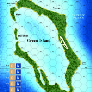Mapa wyspy Green Island z gry Pacific 1941-45