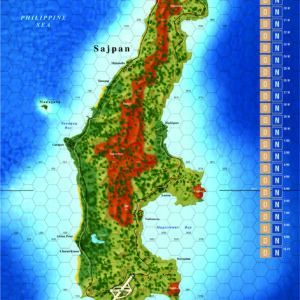 Mapa wyspy Sajpan z gry Pacific 1941-45