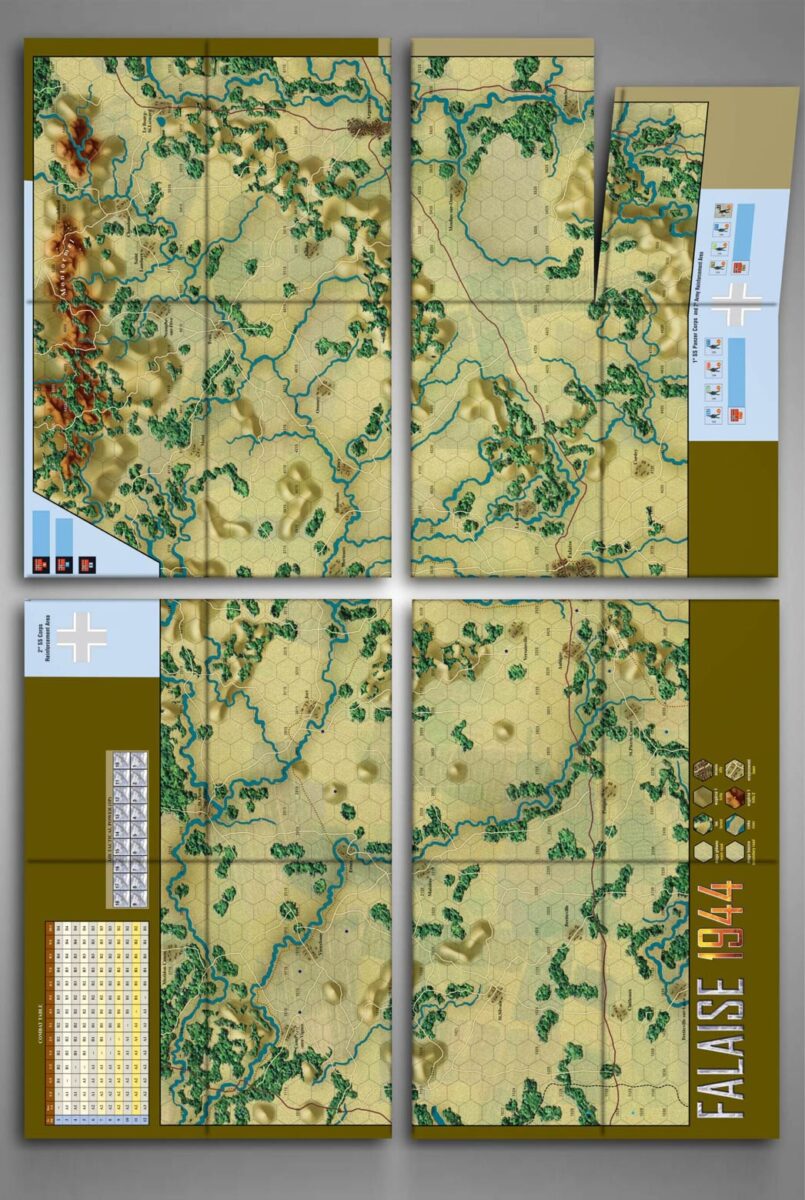 Mapa do planszowej gry Falaise 1944