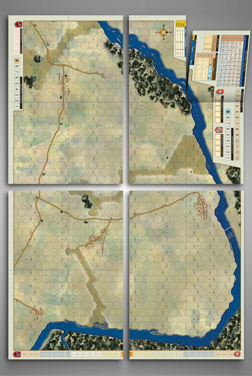 Mapa bitwy do wojennej gry planszowej Orsza 1514
