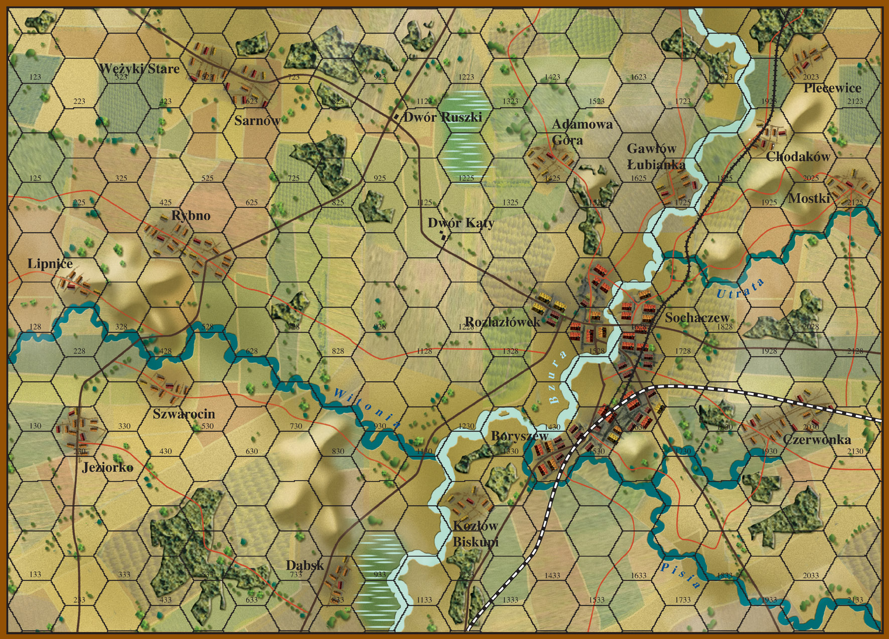 Mapa bitwy pod Sochaczewem 1939